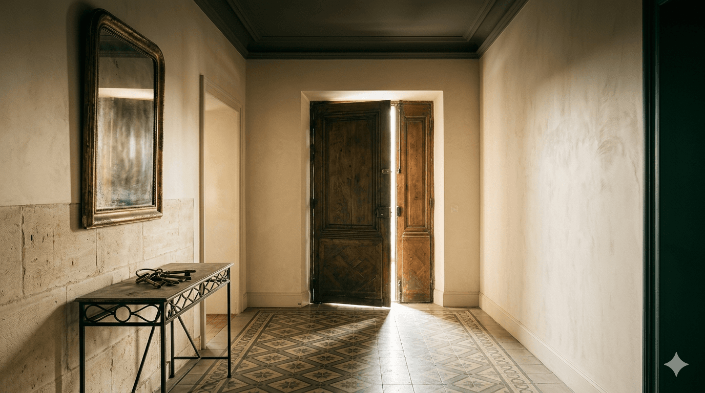 Entrée d'une maison de maître toulousaine